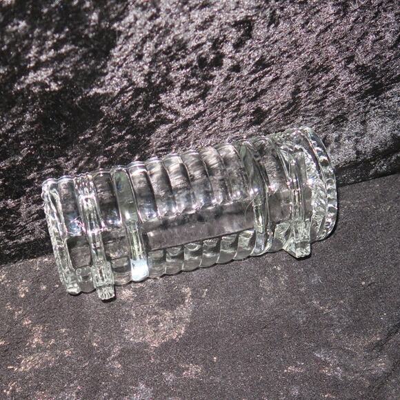 Footed Glass Trinket Tray Vanity Serving Decor Elegant Clear Divided - Picture 9 of 14